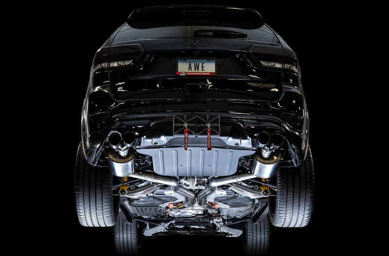 Jeep Grand Cherokee SRT Performance Exhaust - AWE Tuning - Cat Back, Touring Edition, 3” Stainless Steel, Drone-Canceling 180 Technology - `20-`27